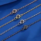 Herzensfoto - Amerika style Armkette mit Wunschbild - Gold, Silber, Roségold, Schwarz