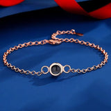 Herzensfoto - Amerika style Armkette mit Wunschbild - Gold, Silber, Roségold, Schwarz