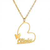 Personalisierte Herz Namenskette – Gold