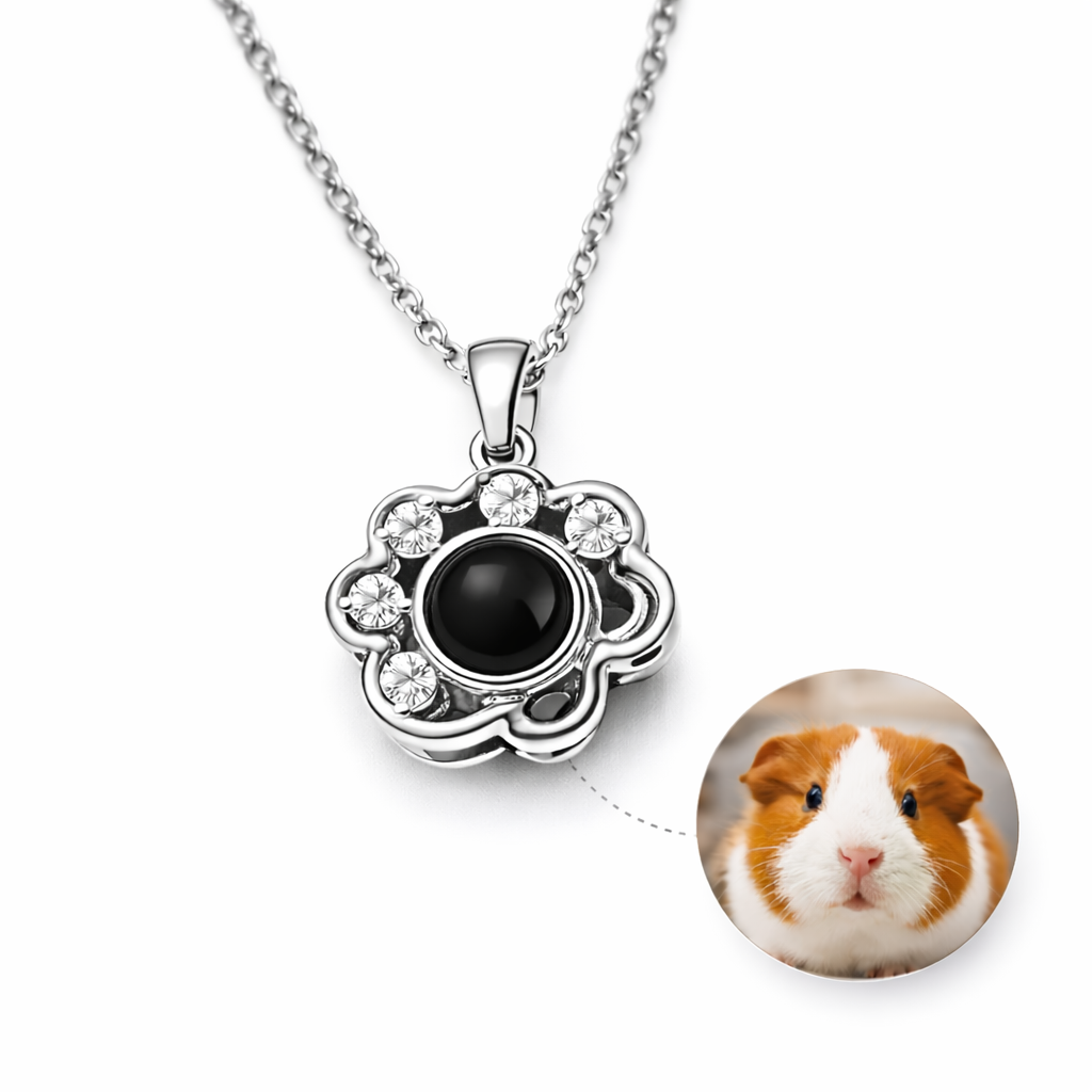 Personalisierte Pfotenkette mit Wunschbild - Gold, Silber, Rosegold