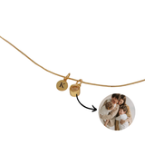 Herzensfoto - Foto Halskette mit Buchstabe - Erinnerungsanhänger