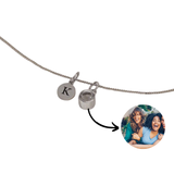 Herzensfoto - Foto Halskette mit Buchstabe - Erinnerungsanhänger