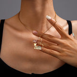 Personalisierte Herz Namenskette – Gold