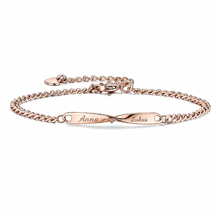 Personalisiertes Unendlichkeits-Armband mit Gravur